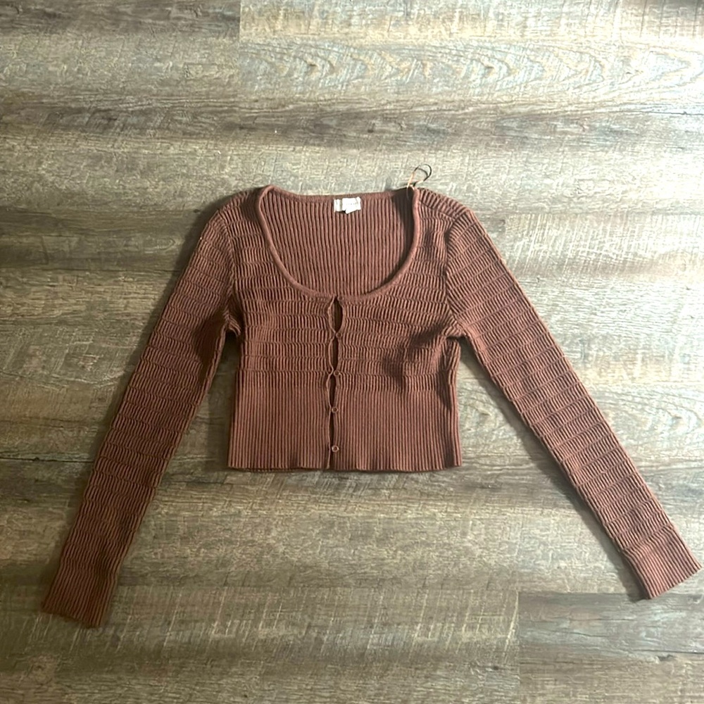 Brown Mini Cardigan